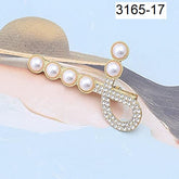 Hana Jewels latest Style colorful 12 Pcs White color and Rose Polish Hair Clip  Set
